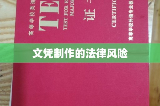 长安文凭制作的法律风险