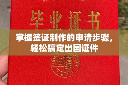 长安掌握签证制作的申请步骤，轻松搞定出国证件